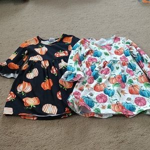 2 pumpkin dresses